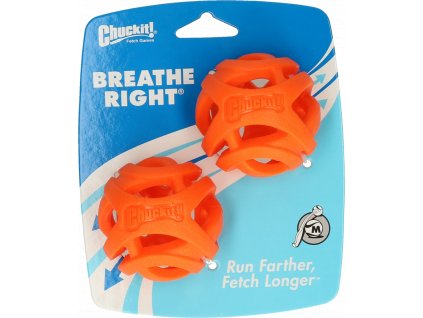Vzdušná hračka pre psy z tvrdeného plastu vhodná na aport Chuckit Breathe Right Fetch Ball M 2ks