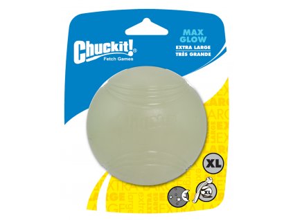 Zábavná loptička pre psy do tmy s perfektným odrazom Chuckit Max Glow XL 1ks