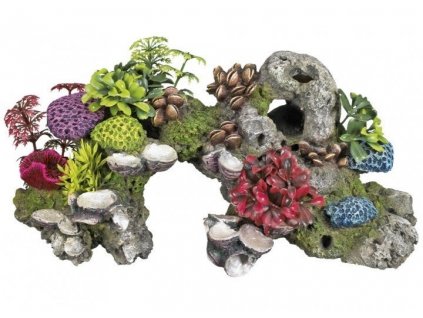 Kvalitná dekorácia do všetkých typov akvárií Nobby Coral with Plants - Korál s rastlinami 28cm
