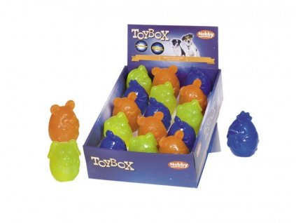 Odolná hračka pre psy z TPR gumy vyžarujúca slabé svetlo a vhodná pre zubnú starostlivosť Nobby 15ks