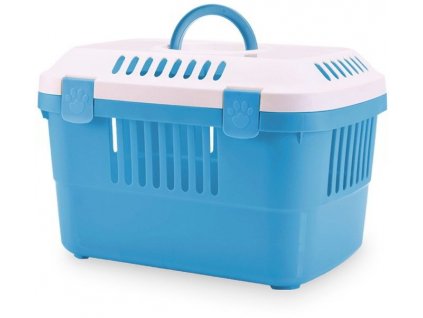 Prepravný box z pevného plastu pre mačky a malých psov Savic Discovery Compact 48,5x33x31cm modrá