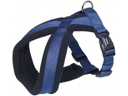 Polstrovaný postroj pre psov tvaru X pre obvod hrudníka 70-100cm Nobby Classic Comfort L-XL modrý