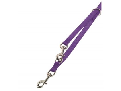 Vodítko pre psy s možnosťou prepnutia na 3 rôzne dĺžky z nylonu Nobby Classic S 2m fialová