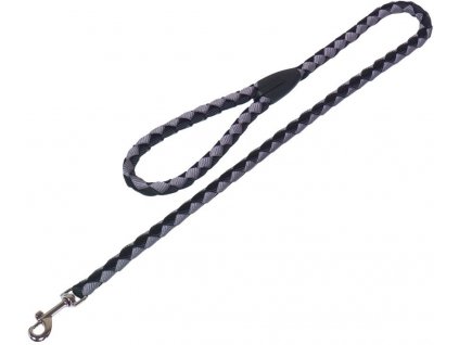 Krátke pletené nylonové vodítko pre silných psov Nobby Corda L-XL 100cm čierna