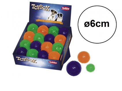 Robustná hračka lopta pre psy vyrobená z TPR gumy Nobby Spiky 41ks