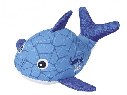 Zábavná hračka pre psov do vody z neoprénu s integrovaným pískatkom Nobby Floating Veľryba 18cm