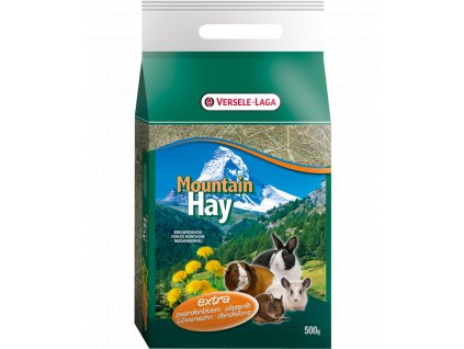 Kvalitné horské seno do domčekov pre hlodavce s púpavou Versele-Laga Mountain Hay Dandelion 500g