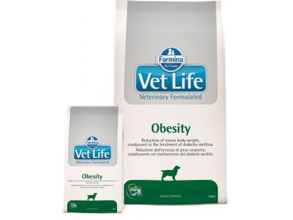 Veterinárna diéta pre psy na reguláciu nadváhy a glukózy v organizme Farmina Vet Life Obesity