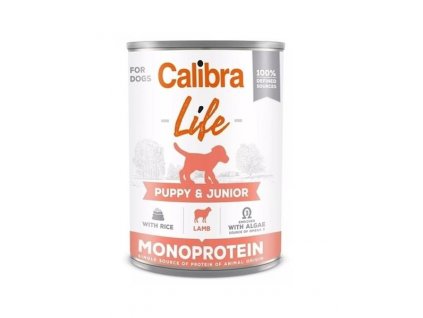 Calibra Dog Life 6 x 400g: s jahňacím a ryžou pre šteniatka a dojčiace sučky