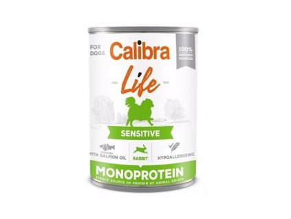 Calibra Dog Life Sensitive 6 x 400g: so zajačím mäsom pre citlivé psy