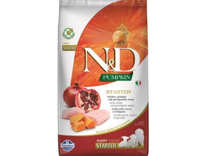 Farmina N&D GF Puppy Starter: Kuracie, tekvica a granátové jablko pre šteniatka do 2 mesiacov