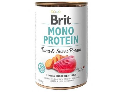 Brit Mono Protein 400 g: konzerva s tuniakom a batátom pre psy s intoleranciami