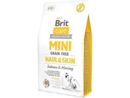 Brit Care dog Mini Hair & Skin 2 kg: bezobilné krmivo pre malé psy