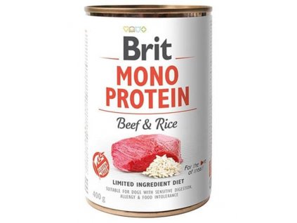 Brit Mono Protein Beef & Brown Rice 400 g: kompletné krmivo pre dospelé psy