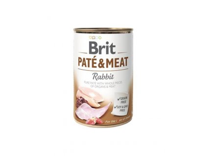 Brit Paté & Meat Rabbit 400g: prémiové zajačie krmivo pre psy