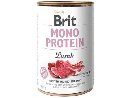 Brit Mono Protein 400 g: konzerva s jahňacím mäsom pre psy
