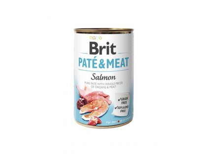 Brit Paté & Meat Salmon 400g: prémiové lososové krmivo pre psy