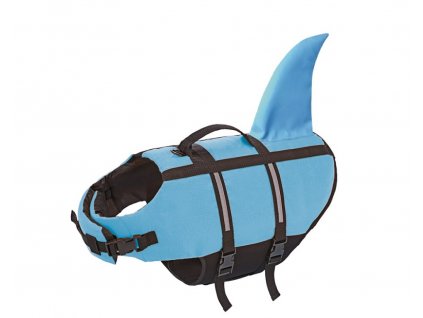 Plávacia vesta pre psy s dĺžkou chrbtu do 25 cm Nobby Sharki S svetlomodrá