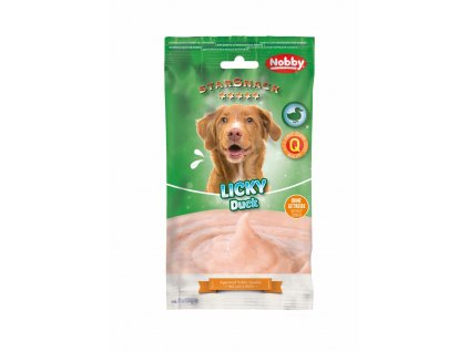 Licky Dog Duck 75 g: chutný krémový kačací pamlsok bez obilia pre psy