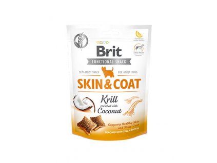 Brit Care Dog Functional Snack Skin and Coat Krill 150 g: pamlsky podporujúce srsť a kožu pre psy