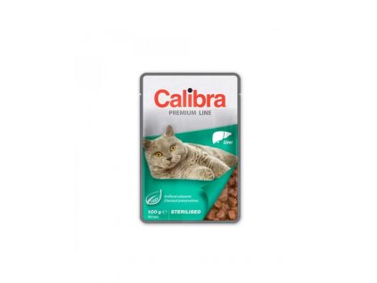 Calibra Premium cat Sterilised Pečeň v omáčke 24 x 100 g: kapsičky pre kastrované mačky