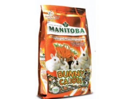 Kvalitné krmivo pre zakrslé králiky a zajace Manitoba Bunny Carota 1kg