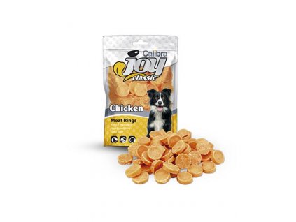 Pamlsok Calibra Joy Dog Classic Chicken rings 80 g: chutné kuracie krúžky pre psov