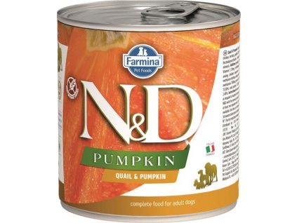 Farmina N&D konzerva: tekvica a prepelička bez obilia pre dospelé psy
