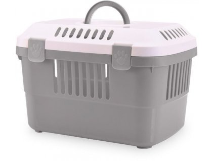 Prepravný box z pevného plastu pre mačky a malých psov Savic Discovery Compact 48,5x33x31cm sivá