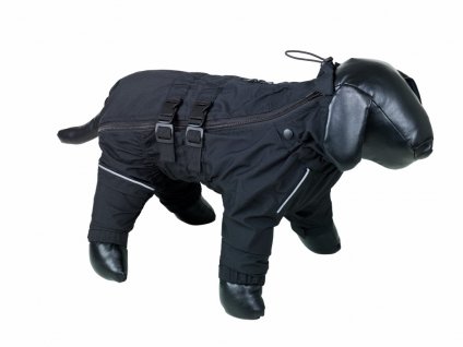 Nobby Tenko 40 cm čierna: overál do dažďa pre psy s reflexnými pásikmi