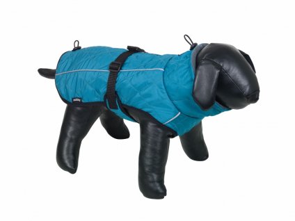Nobby Yaka 80 cm petrolejová: štýlový kabát pre psy s nastaviteľným pásovým remeňom