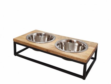 Nobby Elegant Diner 56 x 28 x 17 cm - 2 x 2800 ml: dvojmiska pre psy v elegantnom stojane