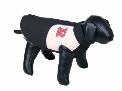 Nobby Hadi 23 cm čierna: vetruvzdorný kabát pre psy s teplou podšívkou a reflexnými pásikmi