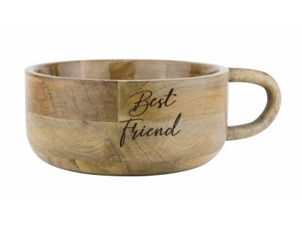 Nobby Best Friend - Cup 1500 ml: elegantná drevená miska pre psy s nápisom