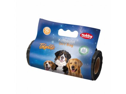 Nobby TidyUp Poop bag 50 ks čierna: sáčky na exkrementy pre psy s uškami