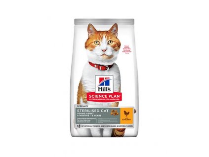 Hill's SP Fe Young Adult Sterilised Cat Chicken 0,3 kg: kuracie krmivo pre mladé kastrované mačky