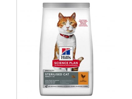 Hill's SP Fe Sterilised Chicken 3 kg: kvalitné krmivo pre kastrované mačky s kuraťom