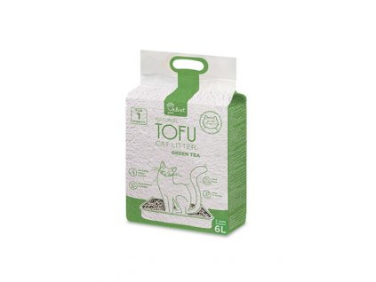 Velvet Paw Tofu s extraktom zo zeleného čaju 6 l: bezprašná prírodná podstielka pre mačky