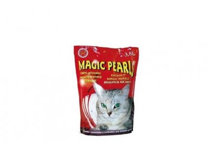 Magic Pearls Original 3,8 l: silikagelová podstielka pre mačky bez parfumácie