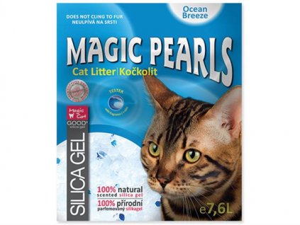 Magic Pearls Ocean Breeze 7,6 l: silikagelová podstielka pre mačky so sviežou vôňou