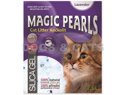Magic Pearls Lavender 7,6 l: silikagelová podstielka pre mačky s vôňou levandule