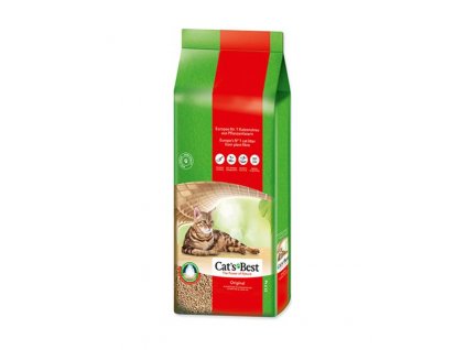 CATS BEST Öko plus 17,2 kg: podstielka pre mačky s 7x lepšou absorbciou vhodná na likvidáciu vo WC