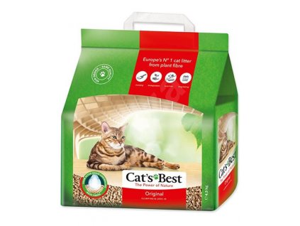 CATS BEST Öko plus 4,3 kg: podstielka pre mačky s 7x lepšou absorbciou vhodná na likvidáciu vo WC