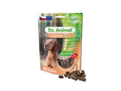 Dr. Animal Sportline losos 100 g: monoproteínový pamlsok pre malé a strené psy