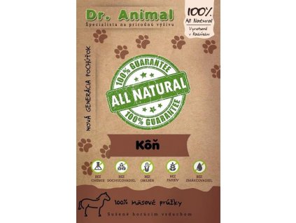 Dr. Animal kôň mäsové prúžky 80g: chutné, prírodné sušené pamlsky pre psy