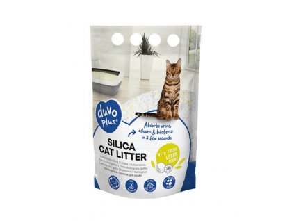 DUVO+ Premium citrón 5 L: silikátová podstieľka pre mačky s rýchlou absorbciou tekutín