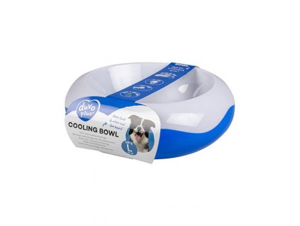 DUVO+ bielo/modrá L: chladiaca miska pre psy na leto s priemerom 29 cm
