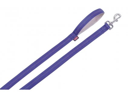 Vodídlo pre psa z dvojvrstvového nylonu s dĺžkou 120cm šírkou 15mm Nobby Soft Grip S fialové