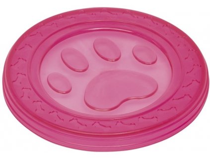 Zábavná hračka pre psa na aportovanie a hádzanie z termoplastickej gumy Nobby Paw 22cm ružová