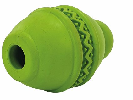 Zábavná hračka z gumy pre psy na naplnenie maškrtami Nobby Snack Jumper 10cm zelená